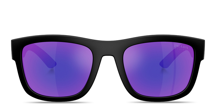 تسوق نظارات شمسية مربّعة بتوقيع العلامة برادا لينيا روسا بلون أسود أونلاين.