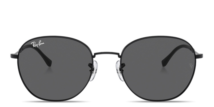 Shop Ray-Ban Logo-Engraved Unisex Panthos Sunglasses in Black online.