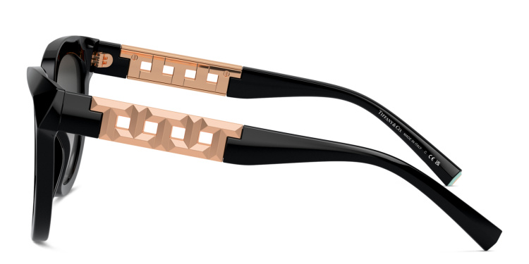 Shop TIFFANY T Motif Cat-Eye Sunglasses in Black online.