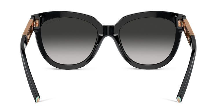 Shop TIFFANY T Motif Cat-Eye Sunglasses in Black online.