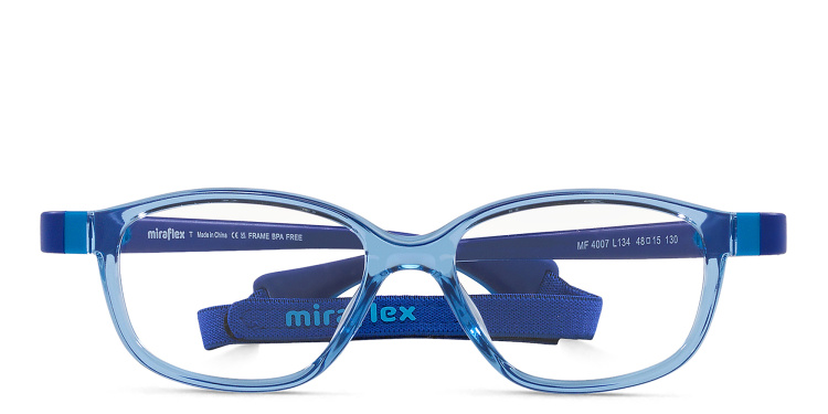 Shop Mira Flex Logo Kids Irregular Eyeglasses in Blue online.