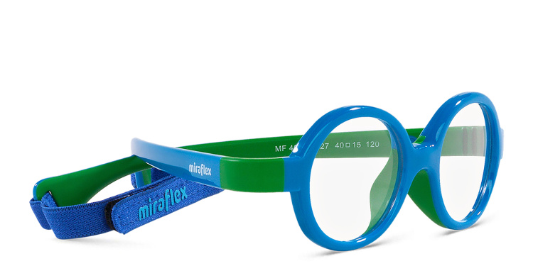 Shop Mira Flex Logo Kids Oval Eyeglasses in Blue online.