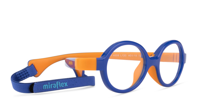 Shop Mira Flex Logo Kids Oval Eyeglasses in Blue online.