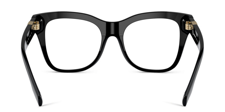 Shop BURBERRY Oversized Square Eyeglasses in Black online.