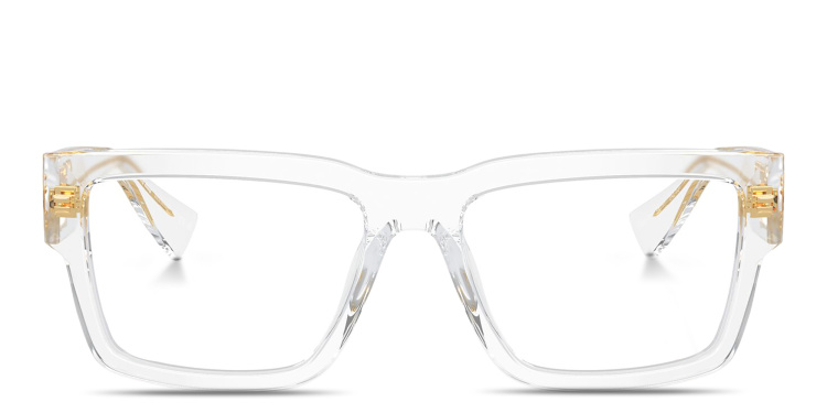 تسوق نظارات طبية مستطيلة بشعار العلامة العمودي ميو ميو بلون شفاف أونلاين.
