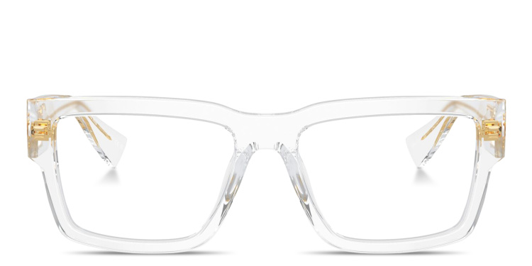 تسوق نظارات طبية مستطيلة بشعار العلامة العمودي ميو ميو بلون شفاف أونلاين.