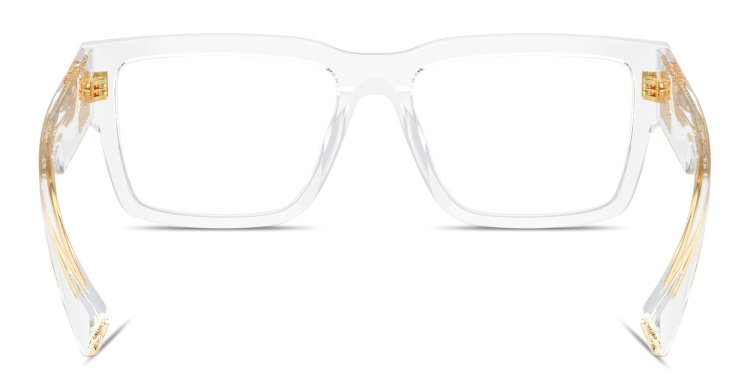 تسوق نظارات طبية مستطيلة بشعار العلامة العمودي ميو ميو بلون شفاف أونلاين.