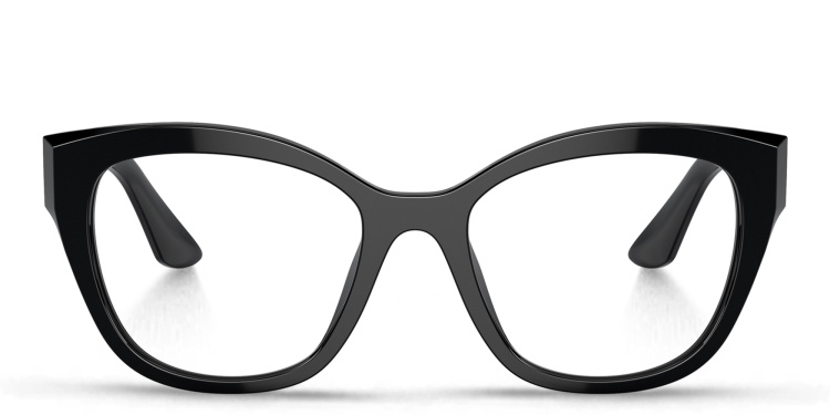 Shop MIU MIU Square Eyeglasses in Black online.