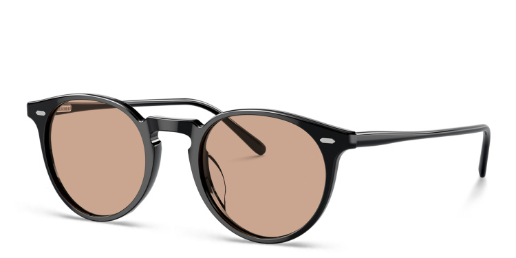 Shop OLIVER PEOPLES Unisex Round Eyeglasses in Black online.