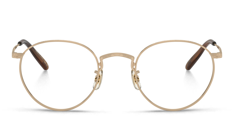 Shop OLIVER PEOPLES Unisex Panthos Eyeglasses in Gold online.
