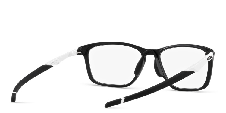 Shop Oakley Wide Rectangle Eyeglasses in Black online.