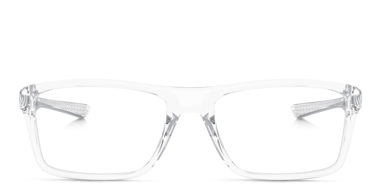 Shop Oakley Wide Rectangle Eyeglasses in Clear online.