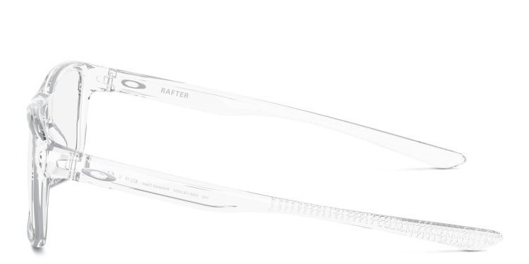 Shop Oakley Wide Rectangle Eyeglasses in Clear online.