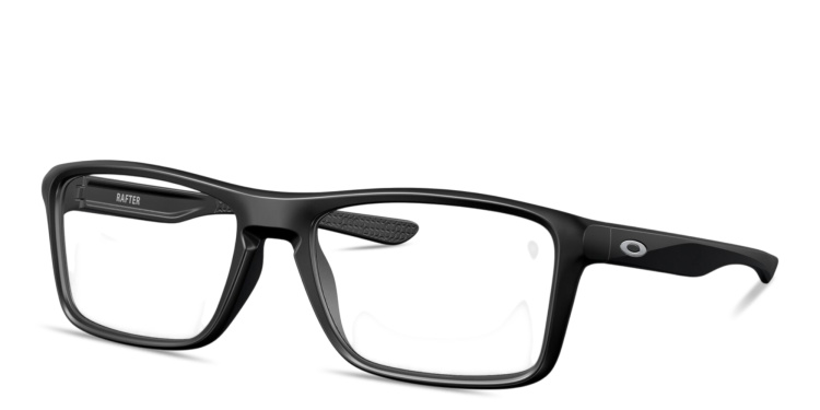 Shop Oakley Rafter Rectangle Eyeglasses in Black online.