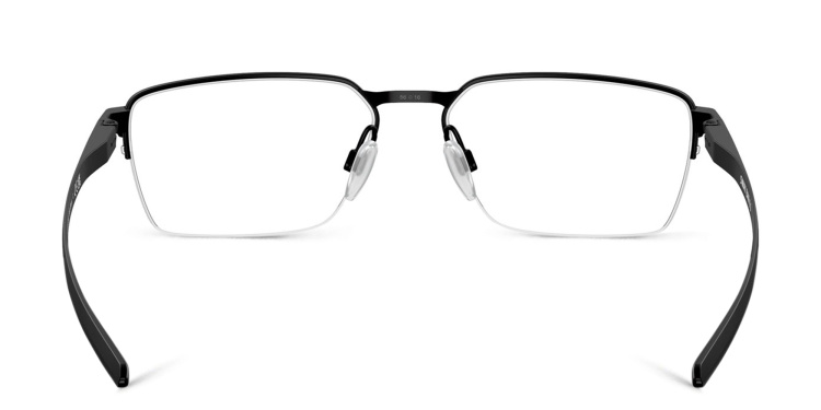 تسوق نظارات طبية مستطيلة واسعة بنصف إطار اوكلي بلون أسود أونلاين.