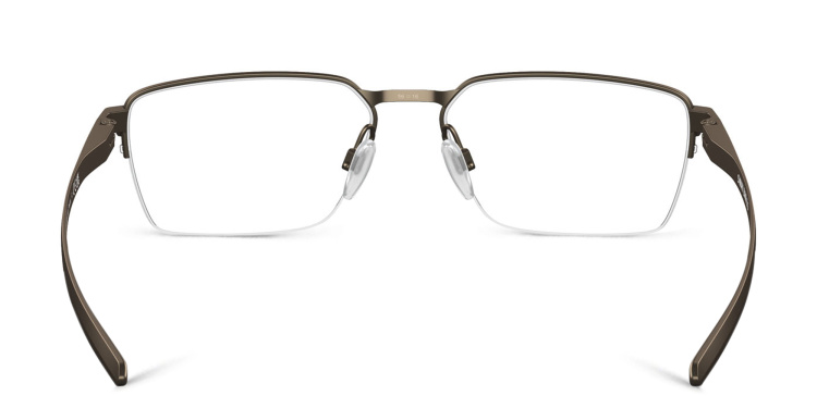 تسوق نظارات طبية مستطيلة بنصف إطار اوكلي بلون رمادي أونلاين.