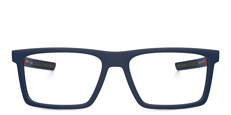 تسوق نظارات طبية مستطيلة واسعة برادا لينيا روسا بلون أزرق أونلاين.