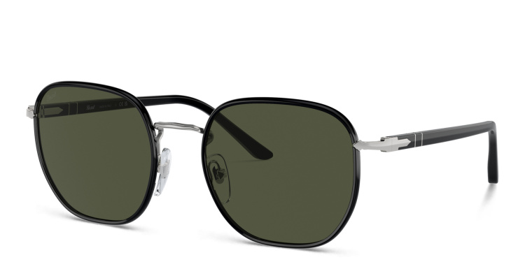 Shop PERSOL Unisex Irregular Sunglasses in Black online.