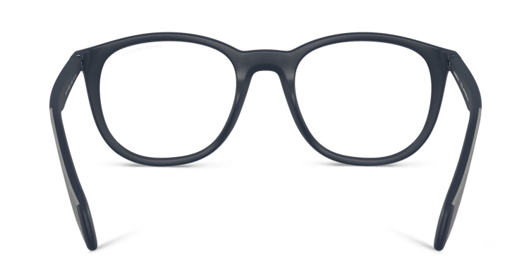 Shop Emporio Armani Round Eyeglasses in Blue online.