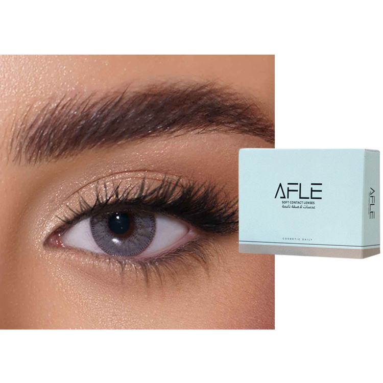Shop AFLE 1-Day Color Contact Lenses - Argent in Grey online.