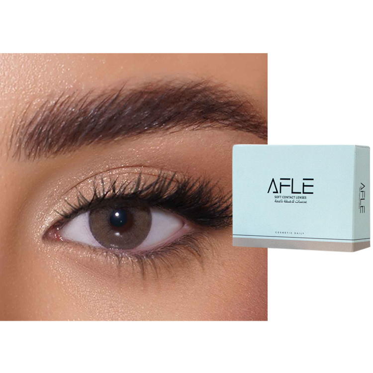 Shop AFLE 1-Day Color Contact Lenses - Woody in Brown online.