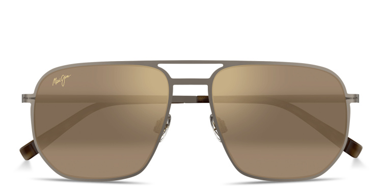 Shop Maui Jim Shark's Cove Unisex Square Sunglasses in Brown online.