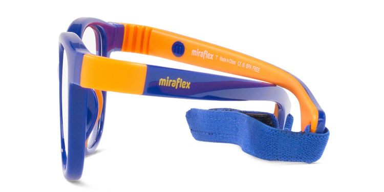 Shop Mira Flex Logo Kids Square Eyeglasses in Blue online.