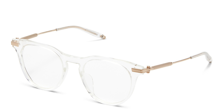 Shop AKONI Gemini Unisex Round Eyeglasses in Clear online.