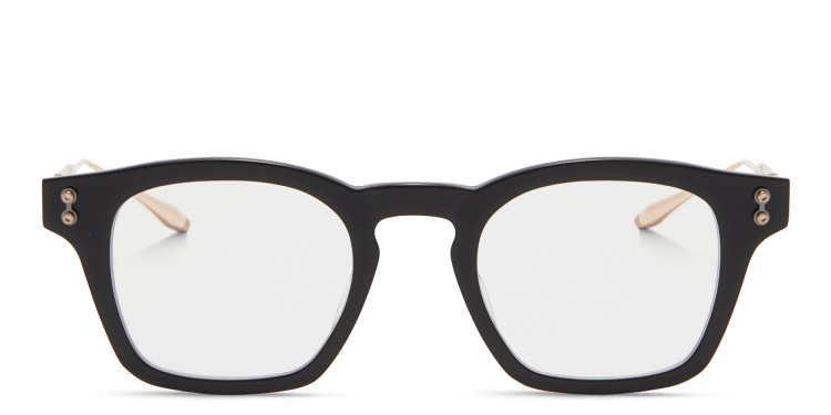Shop AKONI Wise Round Eyeglasses in Black online.