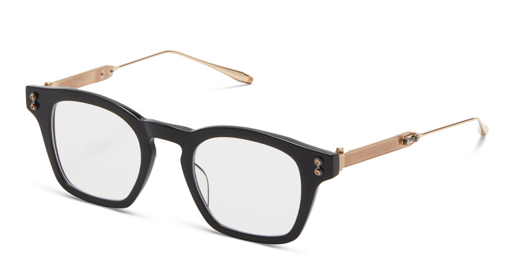 Shop AKONI Wise Round Eyeglasses in Black online.