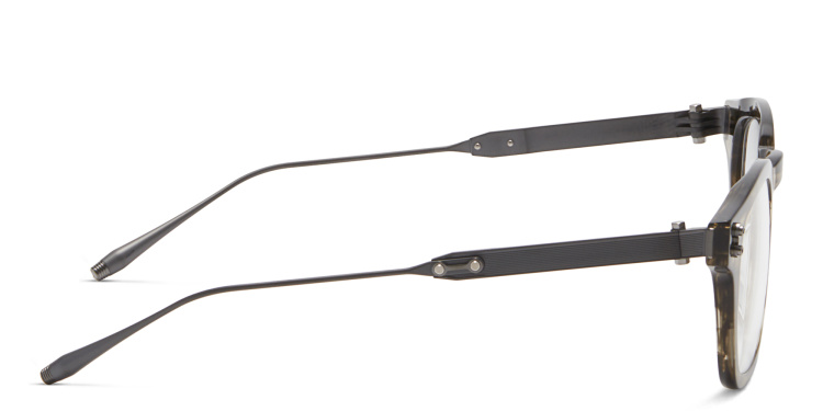 Shop AKONI Wise Round Eyeglasses in Green online.