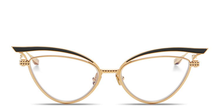 Shop VALENTINO V - Glassliner II Wide Cat-Eye Eyeglasses in Gold online.