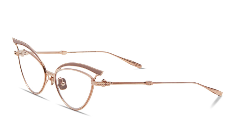 Shop VALENTINO V - Glassliner II Wide Cat-Eye Eyeglasses in Gold online.