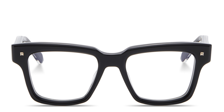 Shop VALENTINO V - Essential I Unisex Rectangle Eyeglasses in Black online.