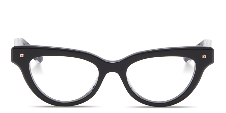 Shop VALENTINO V - Essential II Cat-Eye Eyeglasses in Black online.