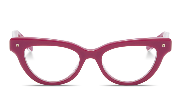 Shop VALENTINO V - Essential II Cat-Eye Eyeglasses in Pink online.