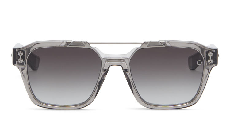 Shop AKONI Discovery Aviator Sunglasses in Grey online.