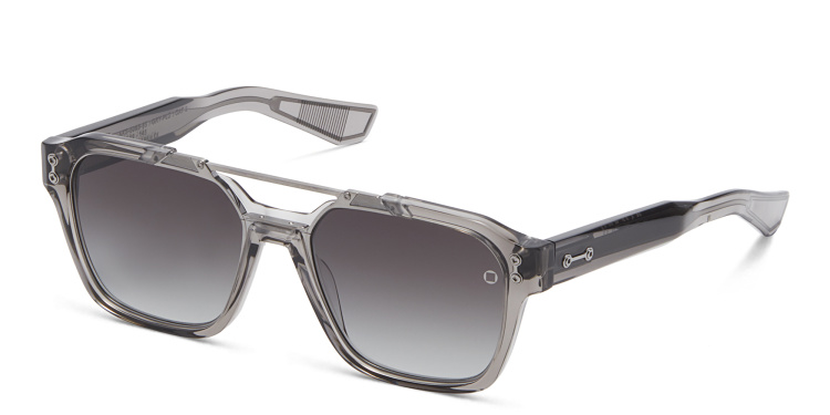 Shop AKONI Discovery Aviator Sunglasses in Grey online.