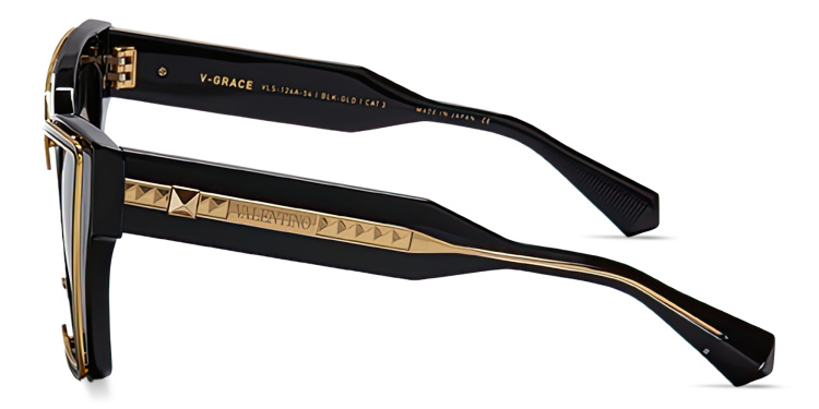 Shop VALENTINO V - Grace Oversized Cat-Eye Sunglasses in Black online.