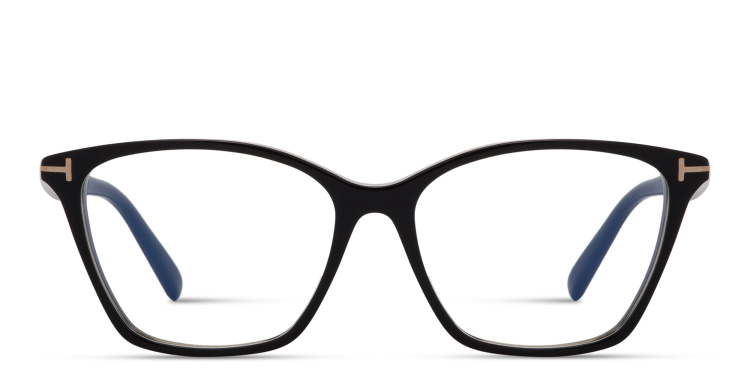 تسوق نظارات طبية كات آي واسعة بشعار العلامة توم فورد بلون أسود أونلاين.