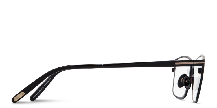 Shop TOM FORD Logo Rectangle Eyeglasses in Black online.