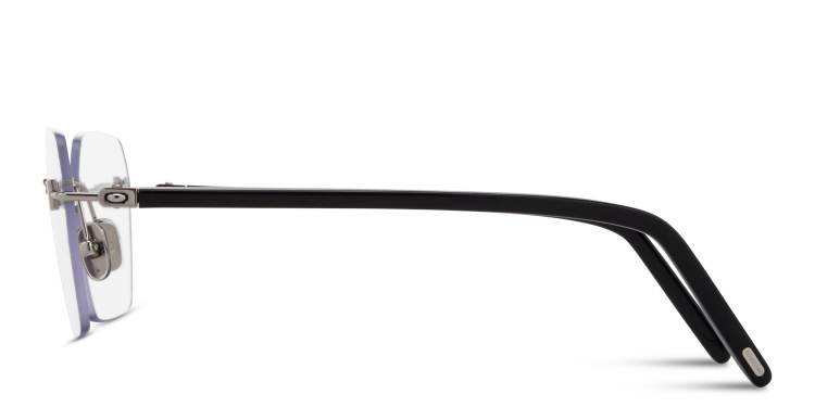 Shop TOM FORD Logo Rimless Rectangle Eyeglasses in Silver online.