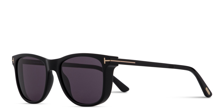 Shop TOM FORD Sinatra Square Sunglasses in Black online.