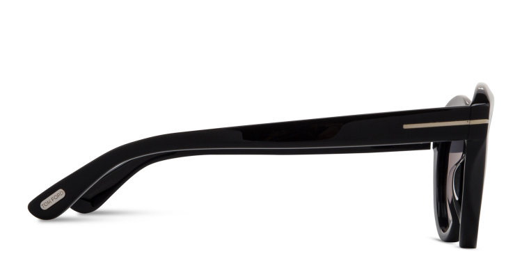 Shop TOM FORD Toni Oval Sunglasses in Black online.