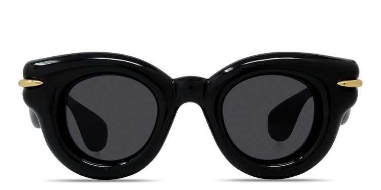 Shop LOEWE Signature Black Pantos Sunglasses in Black online.
