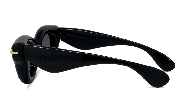 Shop LOEWE Signature Black Pantos Sunglasses in Black online.