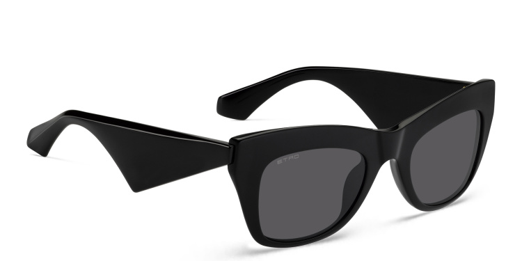 Shop ETRO Tailoring Cat-Eye Sunglasses in Black online.