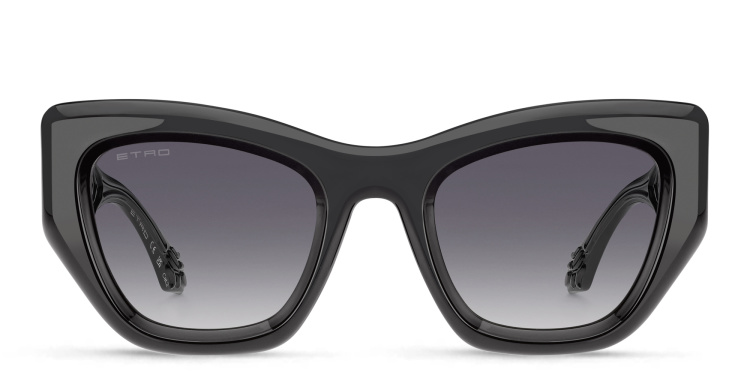 Shop ETRO Paisley Rectangle Sunglasses in Grey online.