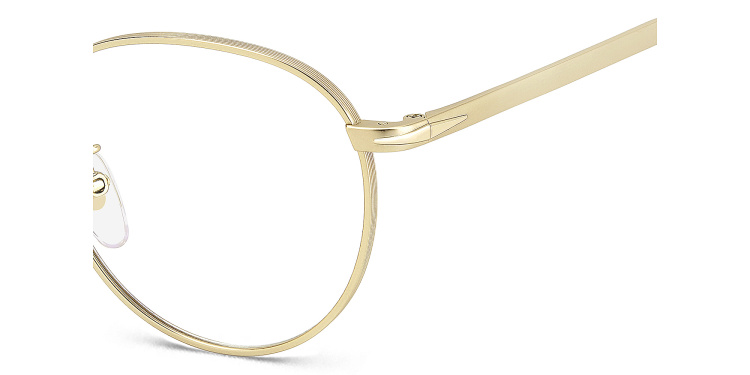 Shop DAVID BECKHAM Timeless Icons Panthos Eyeglasses in Gold online.