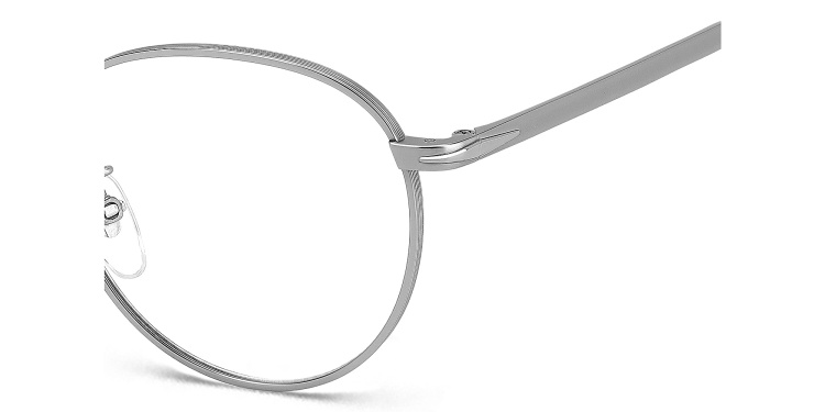 Shop DAVID BECKHAM Timeless Icons Panthos Eyeglasses in Silver online.